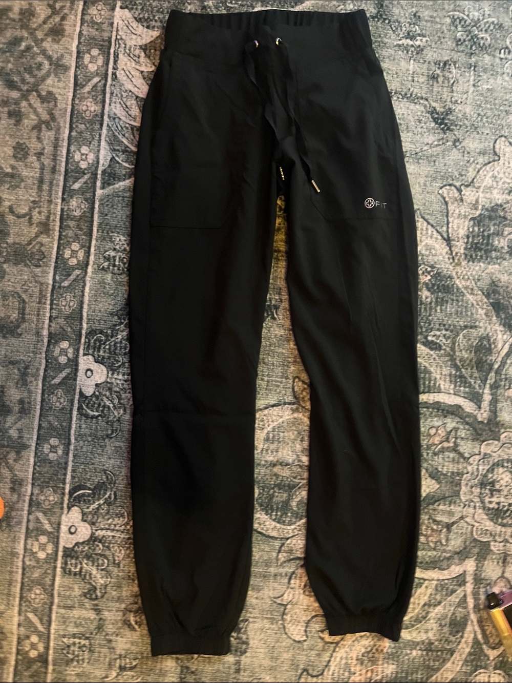White Cross Black Women's Jogger Sweatpants with Drawstring